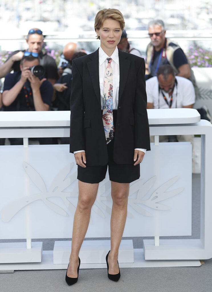 Léa Seydoux Wore Louis Vuitton To The 'Crimes Of Future' Cannes Film Festival Photocall