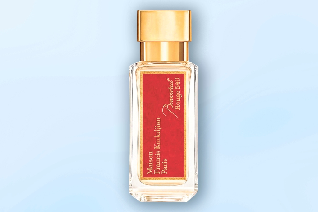 “Typically, I’m drawn to fresh, floral scents but, at the moment, I’m wearing this [woodsy-jasmine-saffron fragrance]. It’s a little stronger than what I’d usually go for, but I’m really enjoying it.” 
Maison Francis Kurkdjian 
“Baccarat 
Rouge 540” 
eau de parfum 
(35 ml), $195 at 
FrancisKurkdjian
.com
