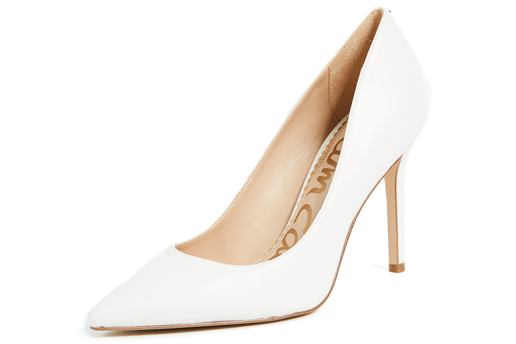 white heels, pumps, sam edelman