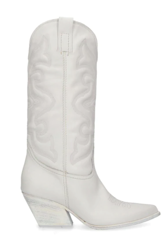 Steve Madden West White Leather Boots