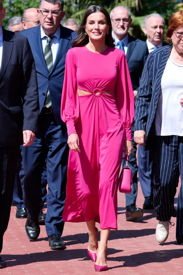 Queen Letizia of Spain Wore Cayro Woman For The Red Cross Fundraising Day
