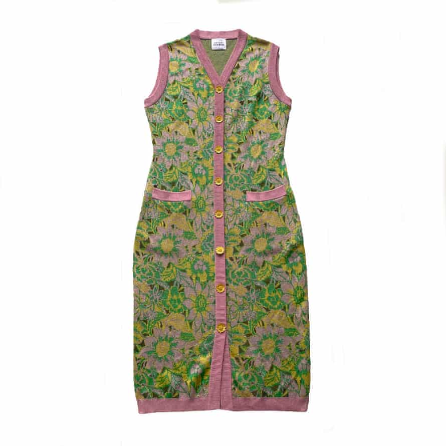 Button-up floral print dress