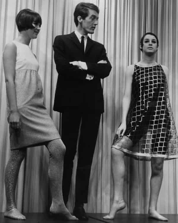 John Bates in May 1965 with models wearing his designs.
