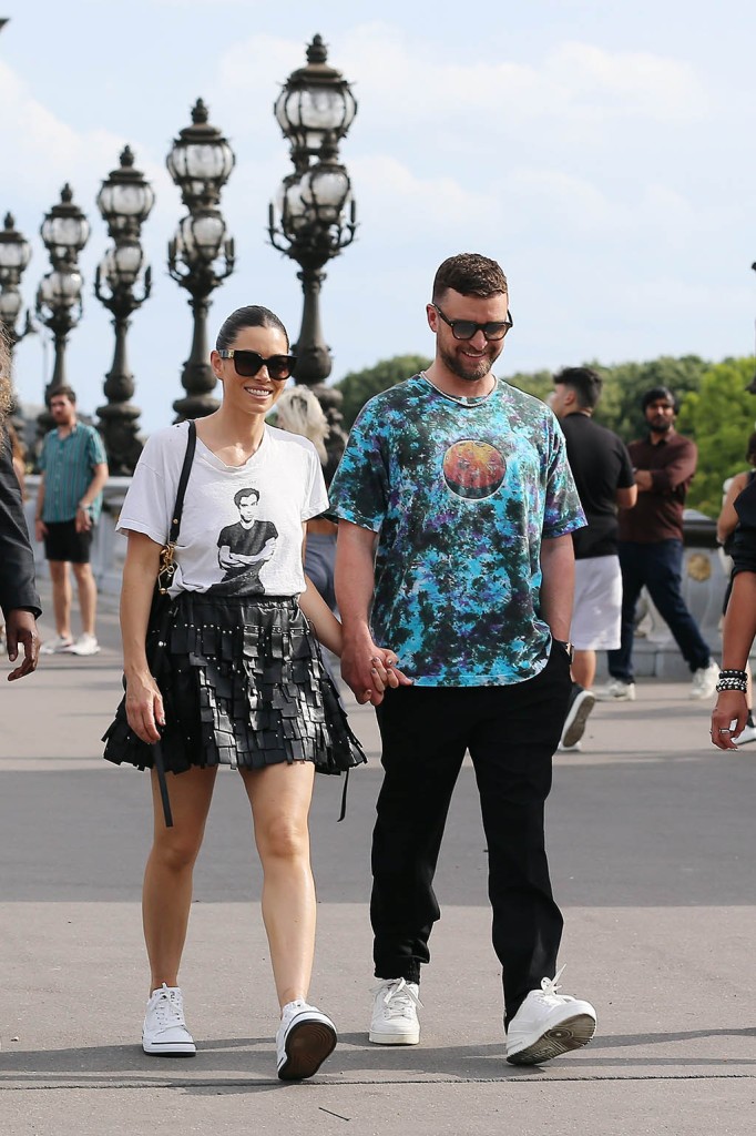 Justin Timberlake, Jessica Biel, Paris Fashion Week 