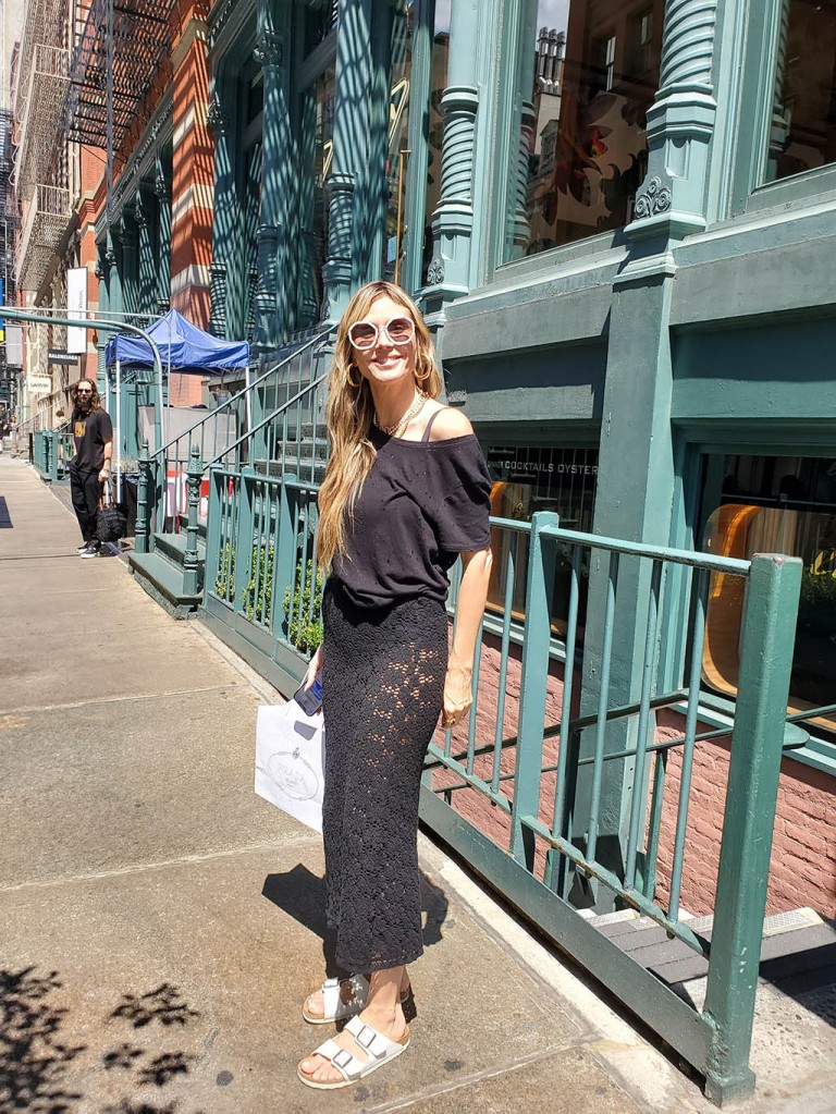Heidi Klum, Birkenstock Sandals, New York 