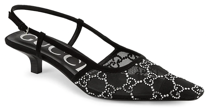Gucci Crystal-Embellished Slingback Sandals