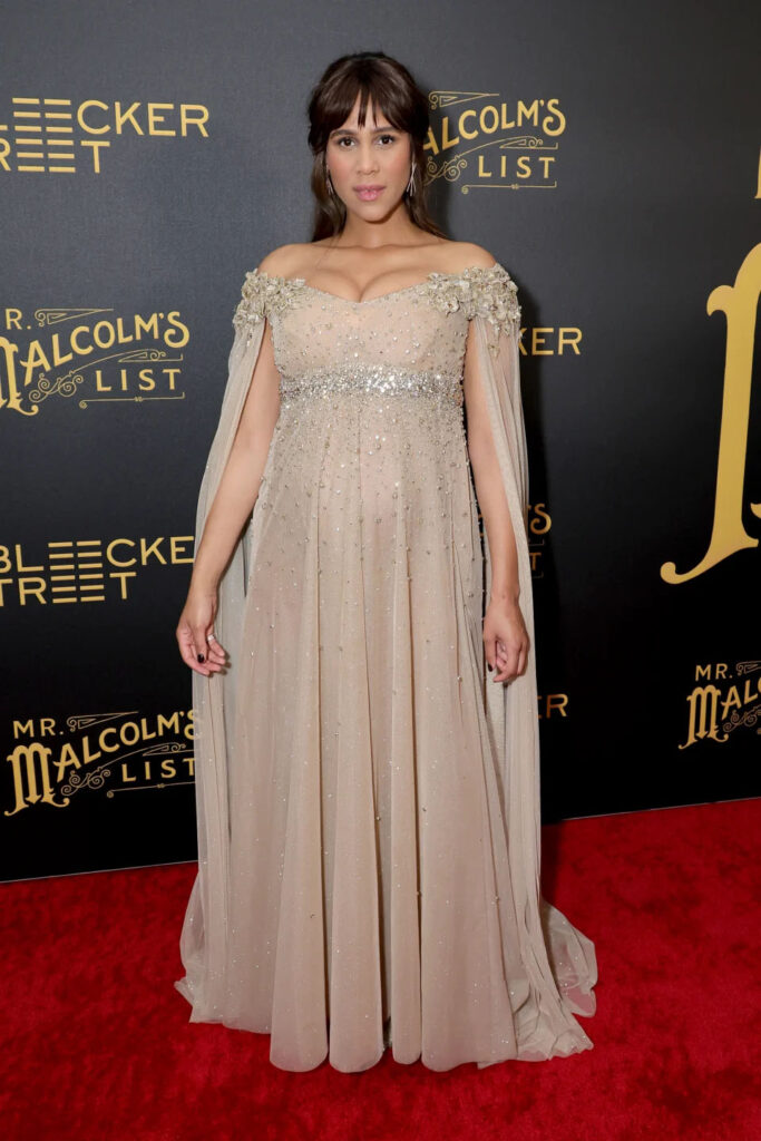 Zawe Ashton Wore Sabina Bilenko Couture To 'Mr Malcom's List' New York Premiere