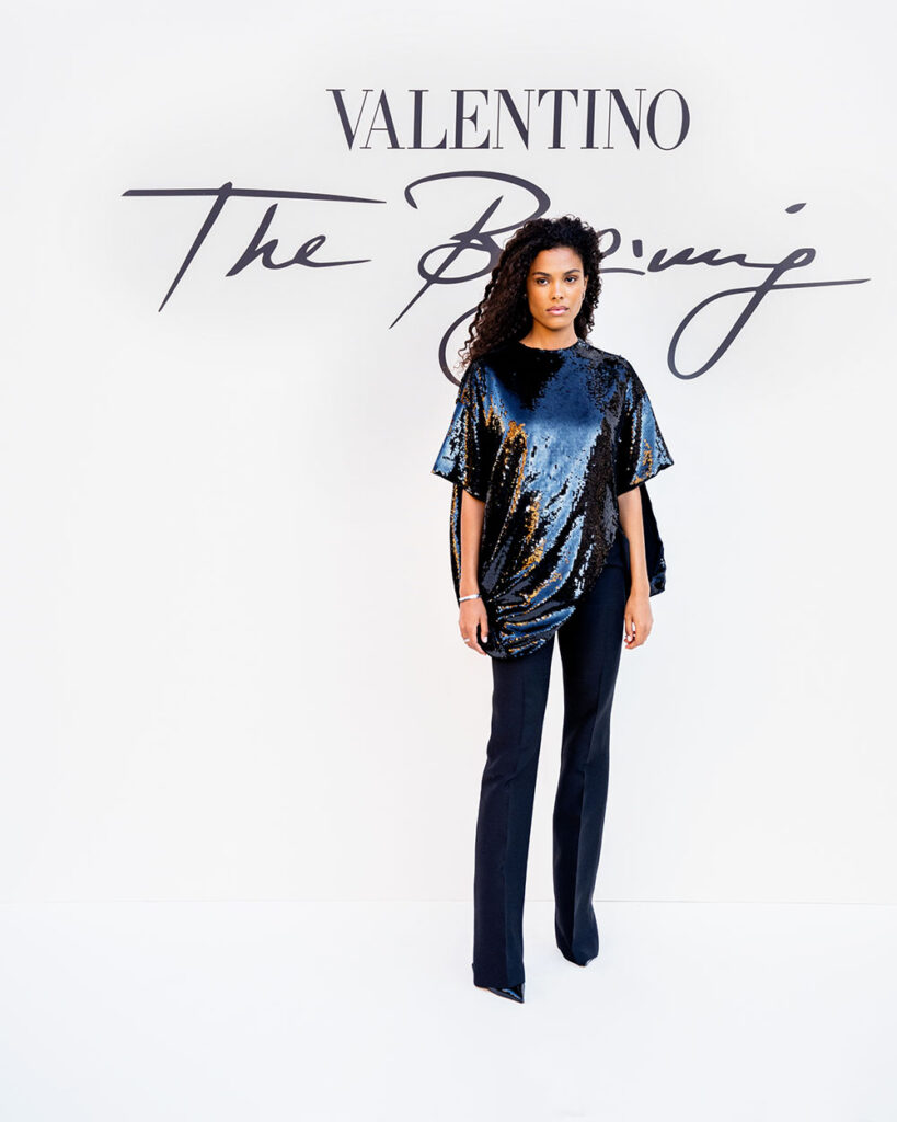 Tina Kunakey Front Row @ Valentino Fall 2022 Haute Couture