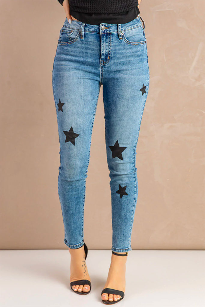 Skinny Jeans with a stars pattern