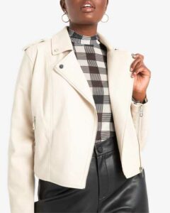 Eloquii Plus Size Faux-Leather Moto Jacket