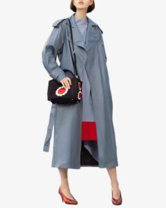 Julia Allert Long Bottom-up Eco-leather Trench