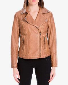 Max Studio Classic Faux Leather Jacket
