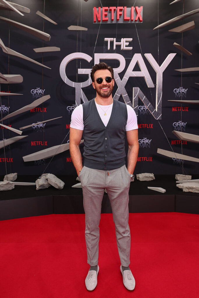 Chris Evans Attends 'The Gray Man' Berlin Premiere