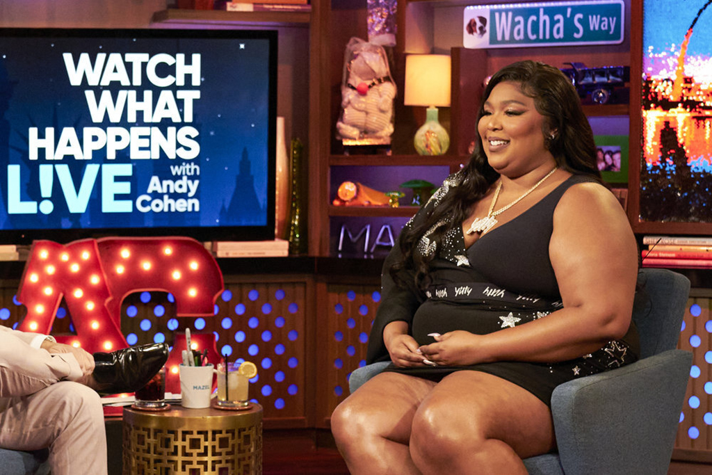 WATCH WHAT HAPPENS LIVE WITH ANDY COHEN -- Episode 19118 -- Pictured: Lizzo -- (Photo by: Michael Greenberg/Bravo)