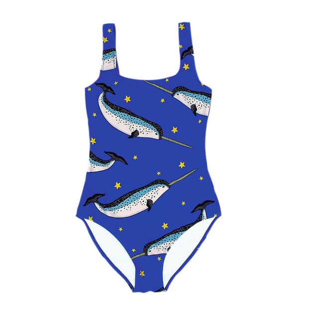 Narwhal swimsuit made from recycled plastic waste £60, batoko.com