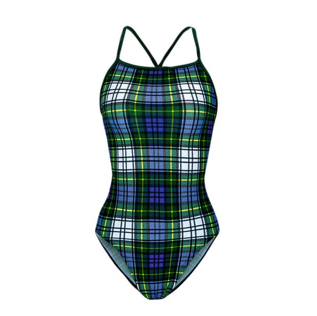 Tartan swimsuit, made from recycled PET bottles £145, wolfandbadger.com