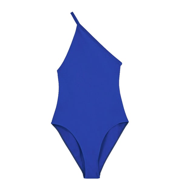 Blue asymmetric made with recycled polyamide £110, filippa-k.com