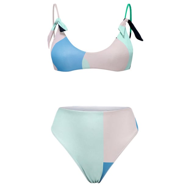 Pastel print bikini made with recycled nylon From £75, paperlondon.com