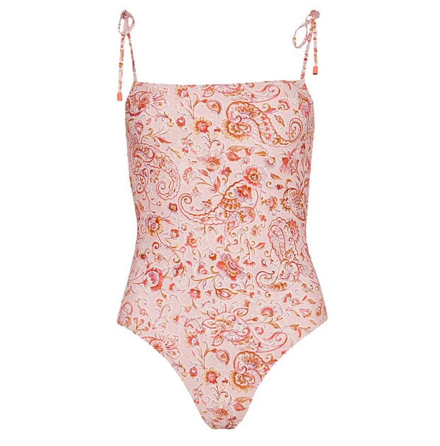 Pink floral tie-strap swimsuit £111, monteandlou.com