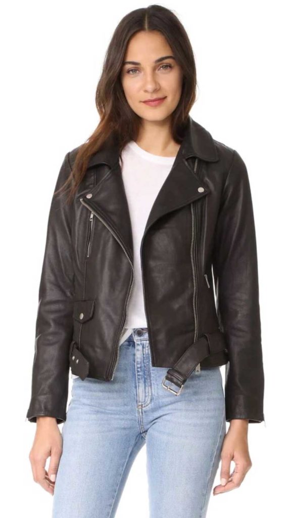 Casual Leather Jacket Look With T-Shirts