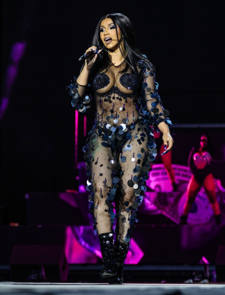 Cardi B Performing At Wireless Festival In London.