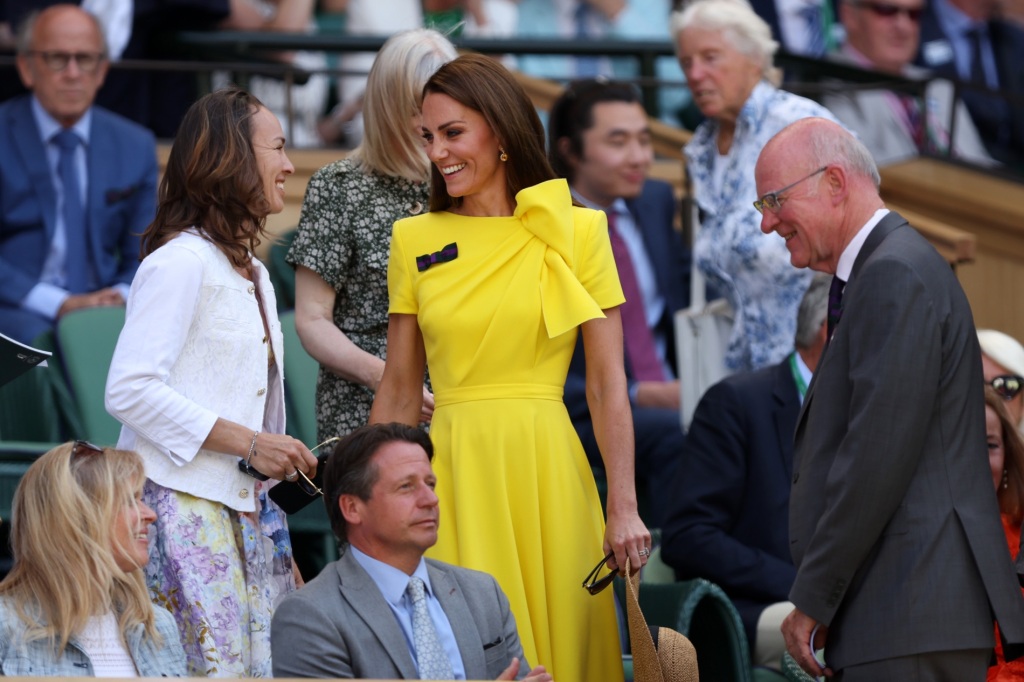 Kate Middleton Wears a Yellow Dress and Heels At Wimbledon 2022 ...
