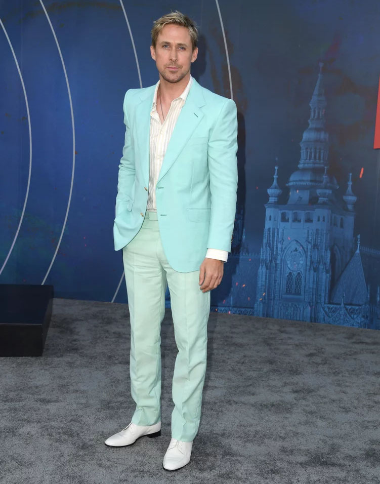 Ryan Gosling in Gucci attends 'The Gray Man' LA Premiere
