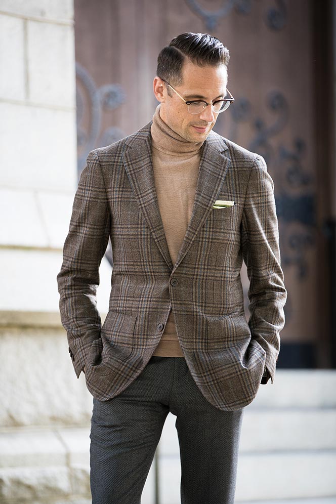 sportcoat with a turtleneck