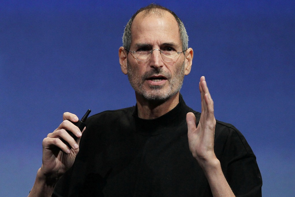 The late Apple CEO had Miyake make him hundreds of the black turtlenecks, which he always paired with 501 jeans.