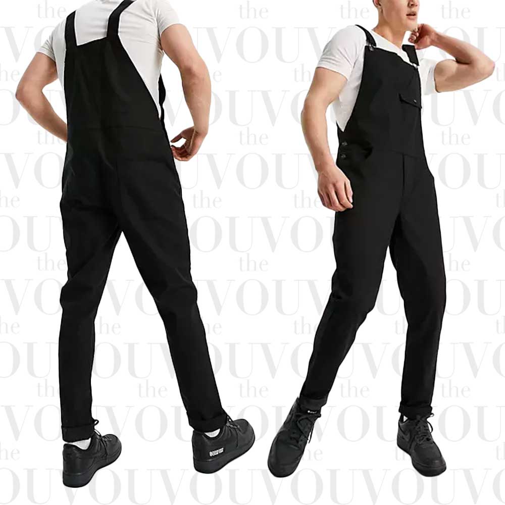 ASOS Design Skinny Overalls in Black