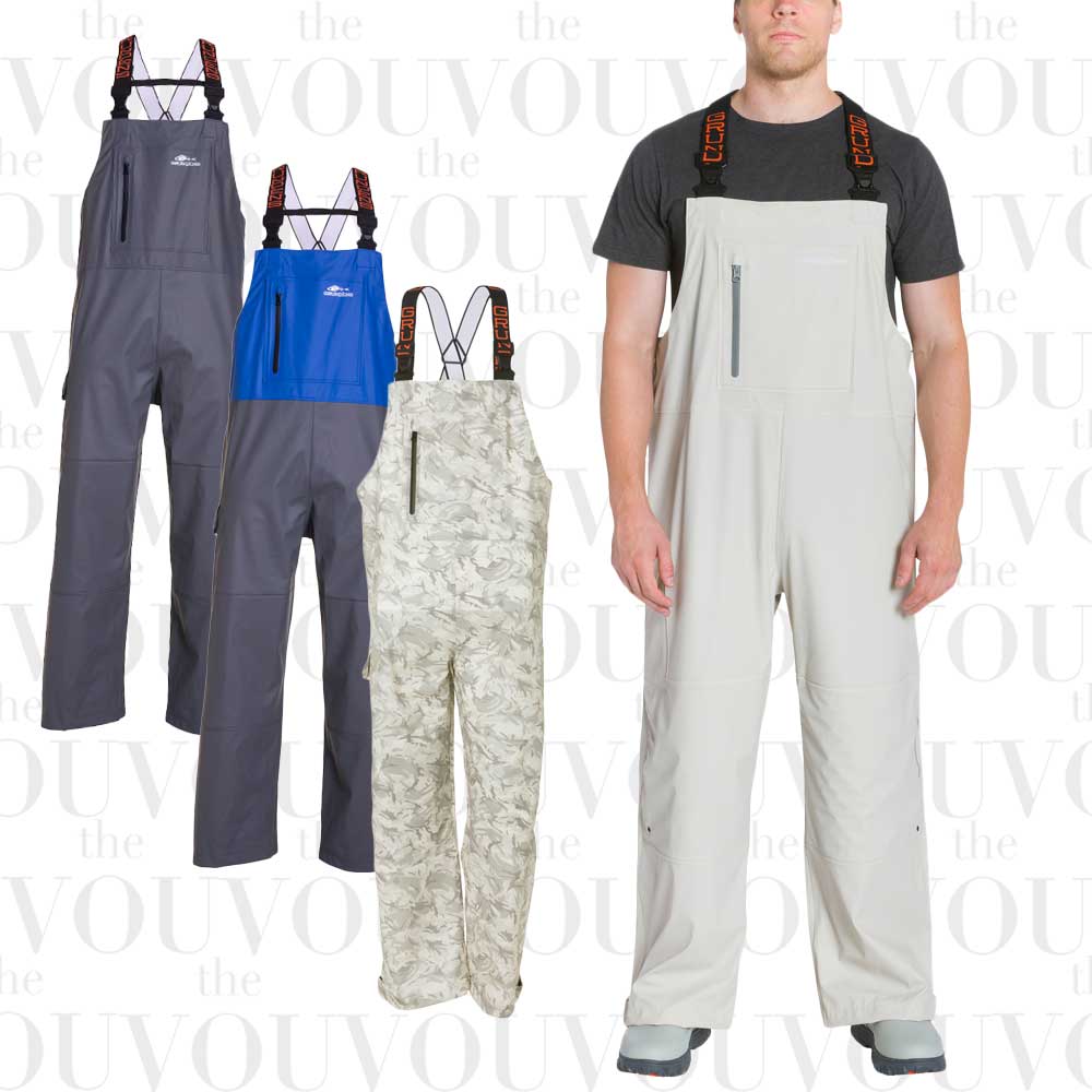 Grundens Tourney Bib Overalls in Blue, Camo, Iron Grey, & Grey