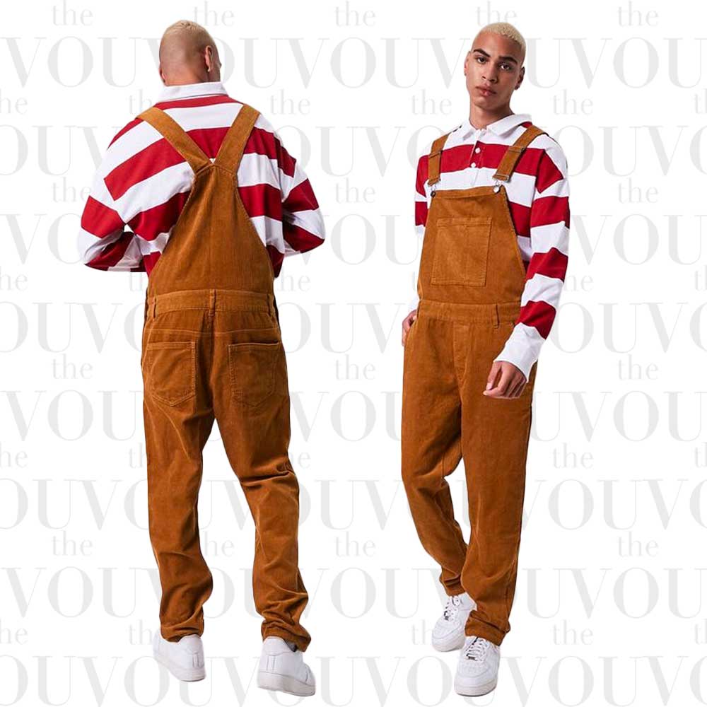 Forever21 Corduroy Buttoned Overalls for men