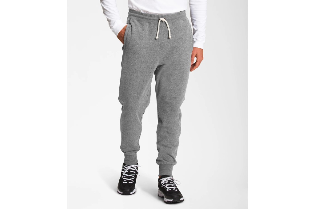 A man in gray joggers