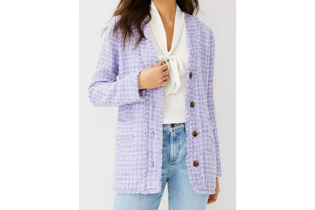 Tweed purple jacket