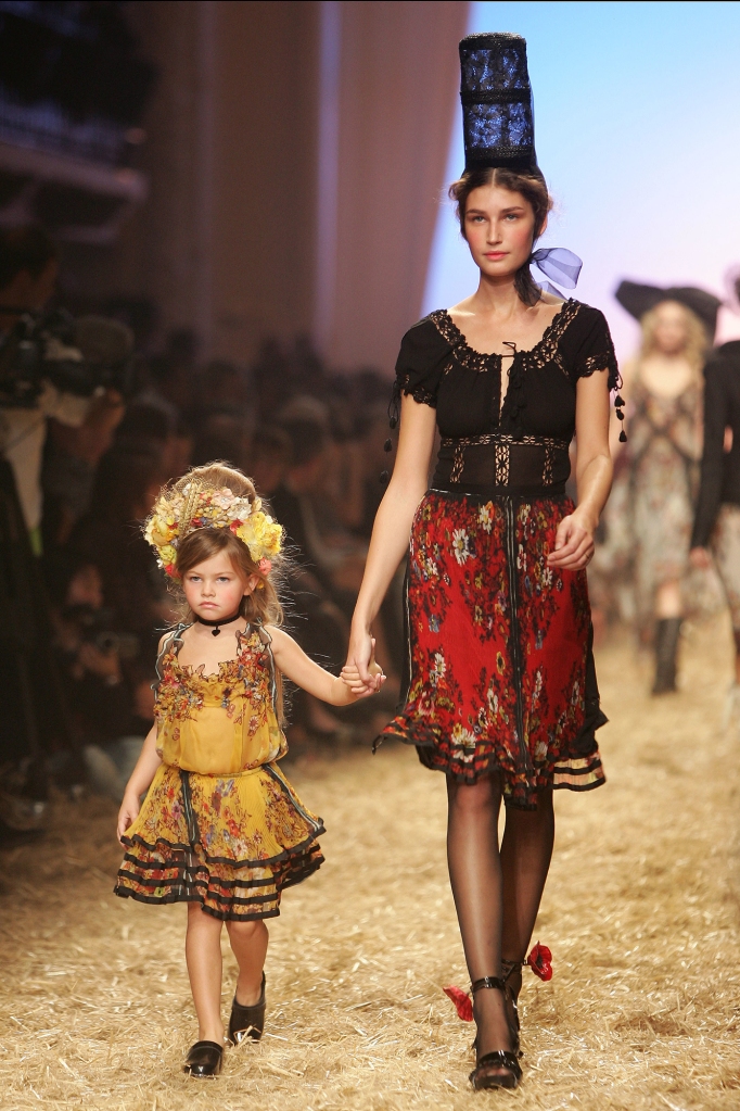 Blondeau walked the Jean Paul Gaultier catwalk when she was just 4 years old during the Spring-Summer 2006 fashion show collection.