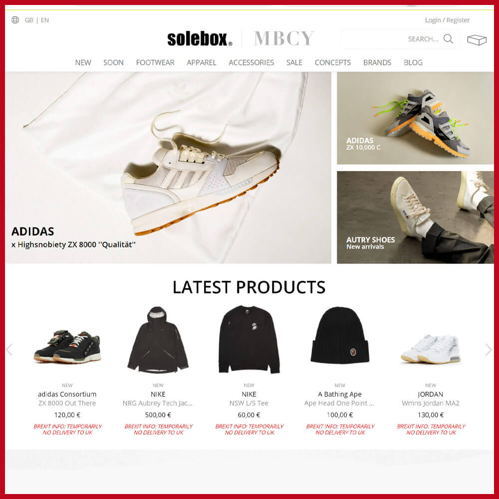 SOLEBOX sneaker website