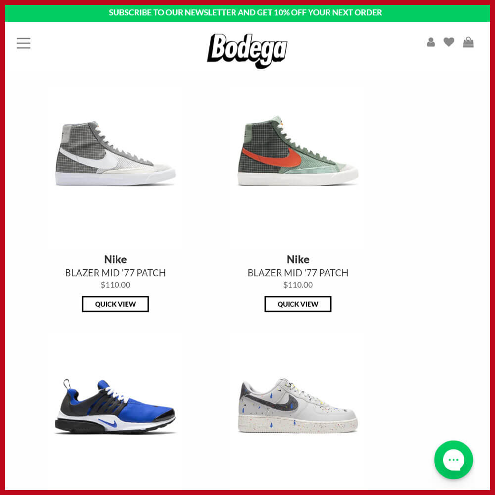 Bodega sneaker website
