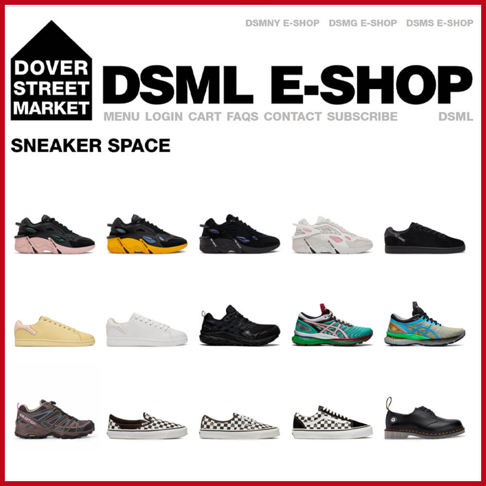 DOVER STREET MARKET website for sneaker
