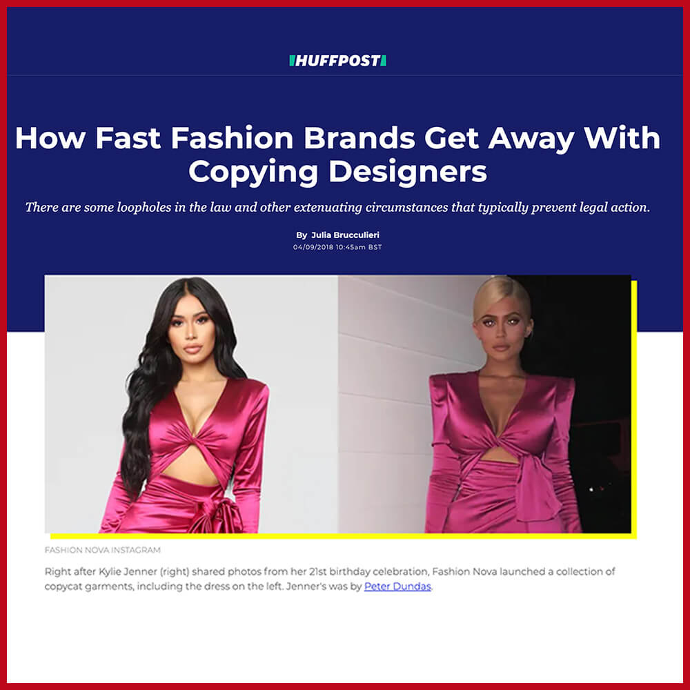 Fast fashion brands copy celebrities with no legal repercussions