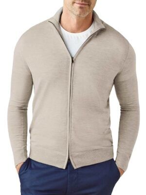 Luca Faloni Silk-Cashmere Zip Cardigan