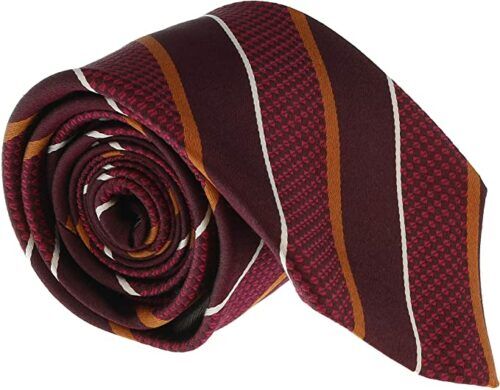 Canali Burgundy Striped Tie