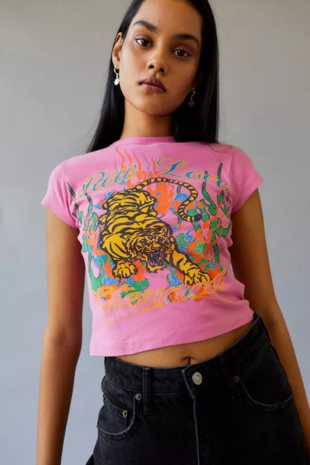 Pure Love Tiger Baby Tee Urban Outfitters