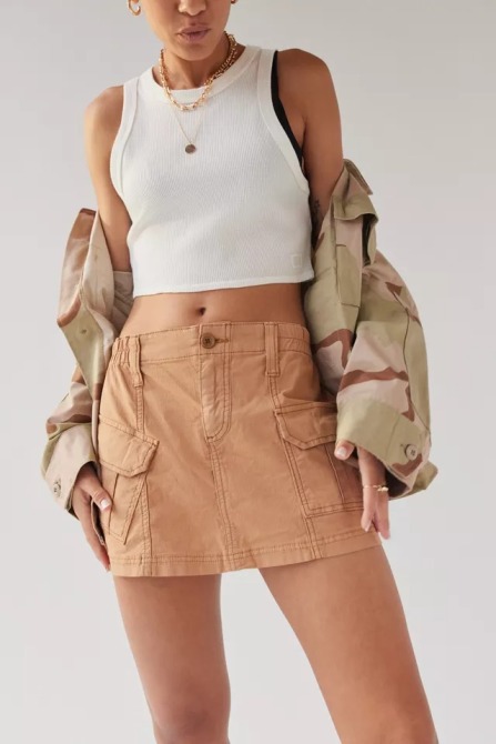 Urban Outfitters Low-Rise Cargo Mini Skirt