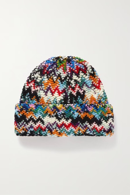 Missoni Crochet-Knit Wool Beanie Net-a-Porter