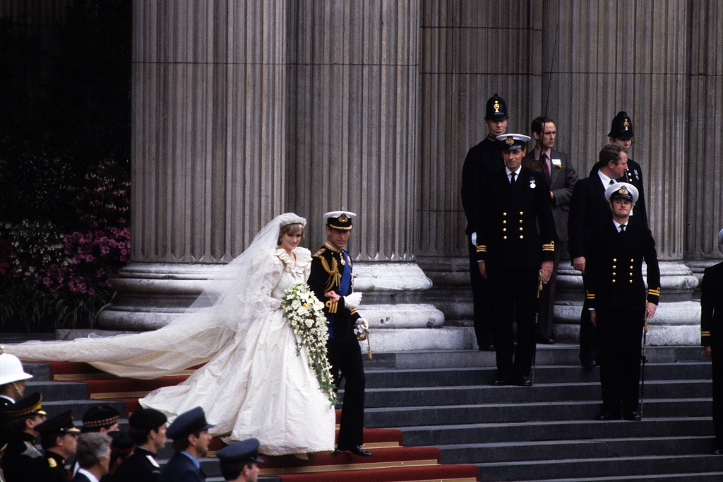 Diana’s July 29, 1981, royal wedding at St. Paul’s Cathedral.