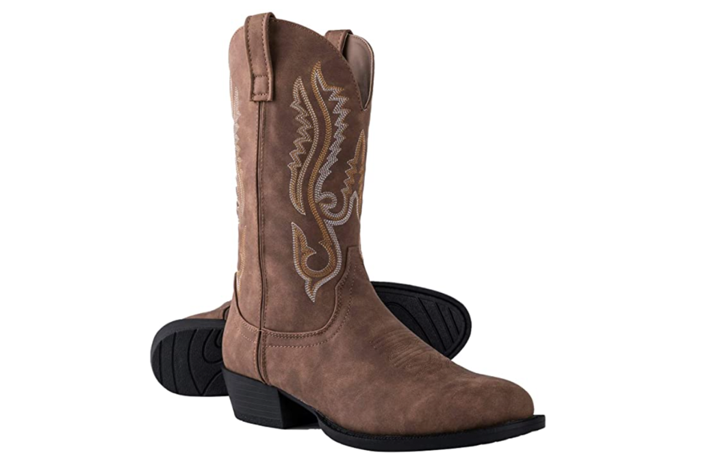 Canyon Trails Classic Round Toe Embroidered Western Boots
