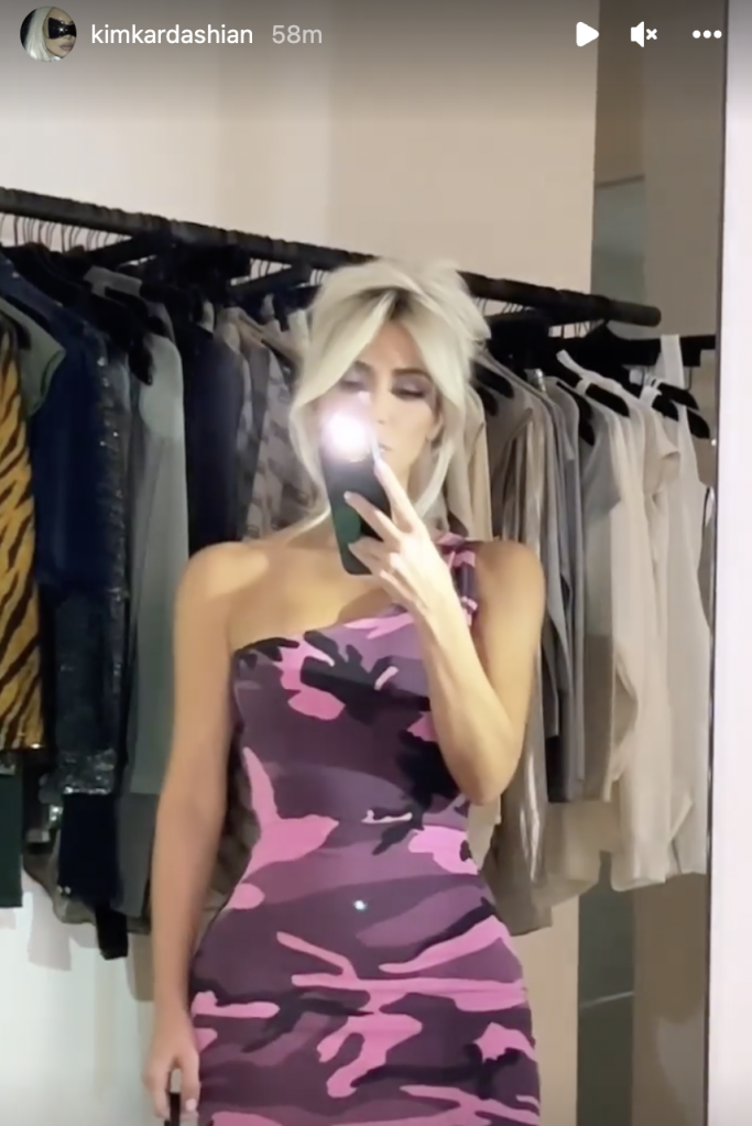 Kim Kardashian Poses for a Mirror Selfie