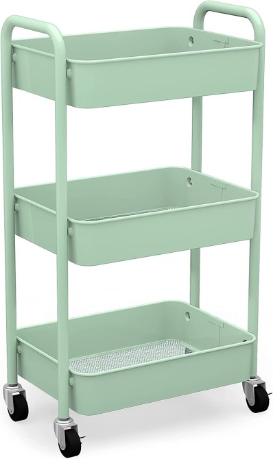 CAXXA 3-Tier Rolling Metal Storage Organizer Amazon