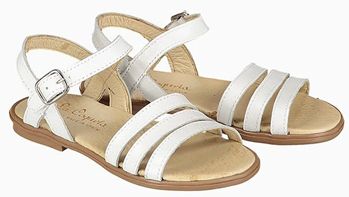 La Coqueta White Siena Sandal 