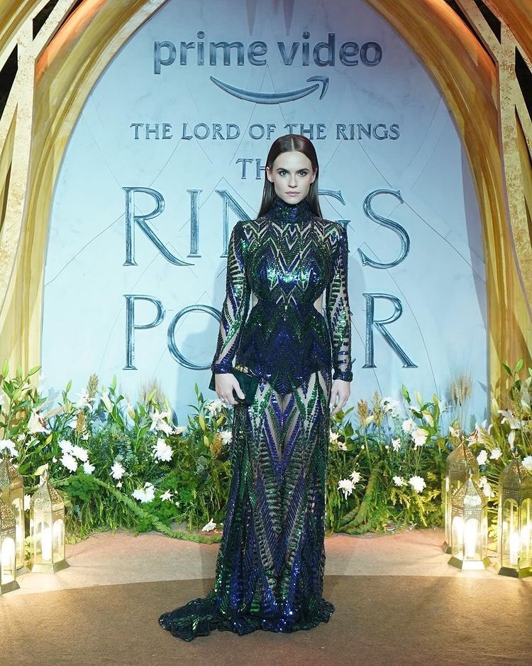 Ema Horvath Wore Elie Saab To 'The Lord Of The Rings: Rings Of Power' Mumbai Premiere